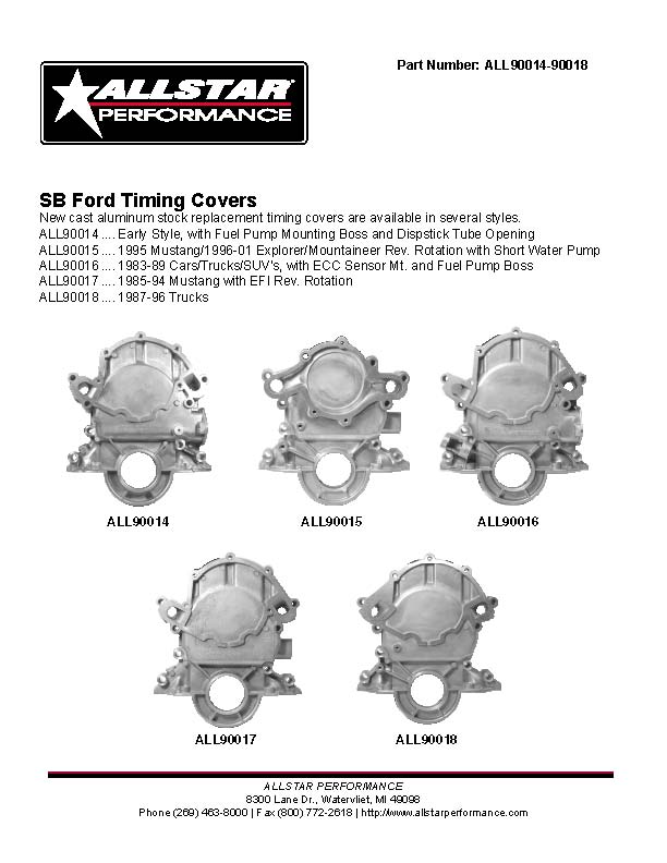 Ford 5.0 timing cover reverse rotation #1